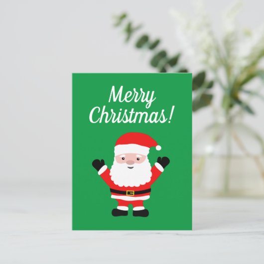 かわいいサンタ漫画のメリークリスマスはがき シーズンポストカード (スタンド正面)