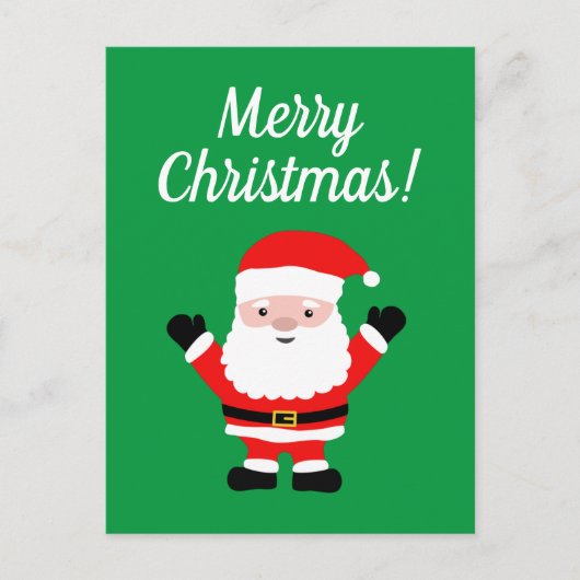 かわいいサンタ漫画のメリークリスマスはがき シーズンポストカード (正面)