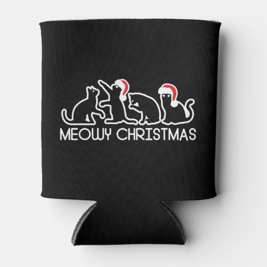 かわいいサンタ猫たちクリスマスシーズン 缶クーラー (正面)