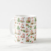 かわいいサンタ猫のクリスマスマグ コーヒーマグカップ (正面左)