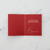 かわいいサンタ猫の毛皮のクリスマス カード (内部)