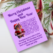 かわいいサンタ猫クリスマスポストカード ポストカード