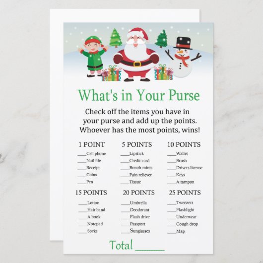 かわいいサンタ財布のゲームの中に何がある (正面/裏面)