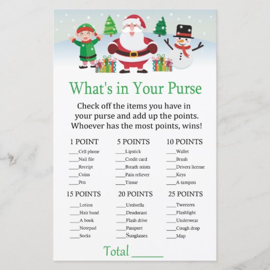 かわいいサンタ財布のゲームの中に何がある (正面)