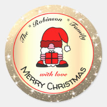 かわいいサンタ金ゴールドとグリッターエフェクトクリスマススター