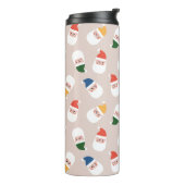 かわいいサンタ顔クリスマスパターン タンブラー (回転左)