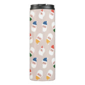 かわいいサンタ顔クリスマスパターン タンブラー (裏面)