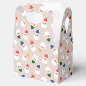 かわいいサンタ顔クリスマスパターン フェイバーボックス (オープン)