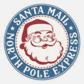 かわいいサンタ シール 北極認証ラベル (正面)