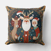 かわいいサンタ・ディアー クッション (正面)