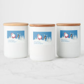 かわいいサンタ&トナカイカスタム文字食品ラベル フードラベル (ボトル)