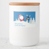 かわいいサンタ&トナカイカスタム文字食品ラベル フードラベル (正面)