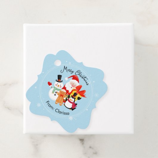 かわいいサンタ&フレンズのクリスマスギフトタグ フェイバータグ (インサイチュ)