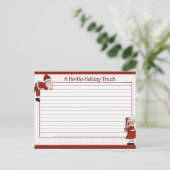 かわいいサンタ/ミセスクロース空白のレシピカード シーズンポストカード (スタンド正面)