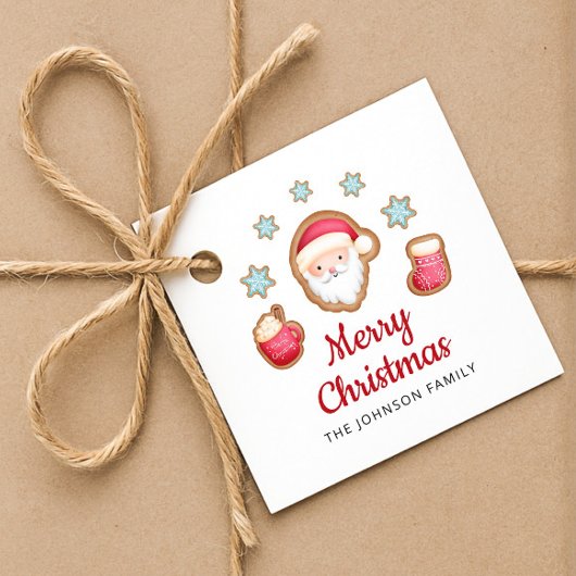かわいいサンタ メリークリスマス フェイバータグ