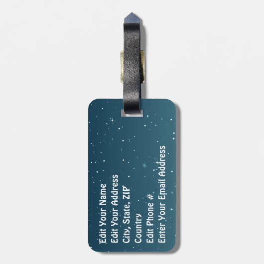 かわいいサンタ ラゲッジタグ (裏面縦)