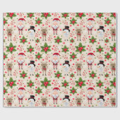 かわいいサンタ ラッピングペーパー (フラット)