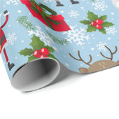 かわいいサンタ ラッピングペーパー (ロールコーナー)