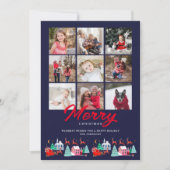 かわいいサンタ・ヴィンテージクリスマスホリデー9枚 シーズンカード (正面)