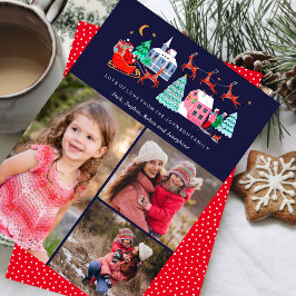 かわいいサンタ・ヴィンテージ・クリスマス3枚 シーズンカード