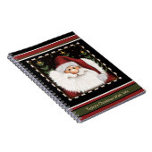 かわいいサンタ 赤と緑のクリスマス 子供の願いリスト ノートブック (右側)