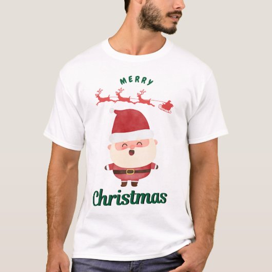 かわいいサンタ Tシャツ (正面)