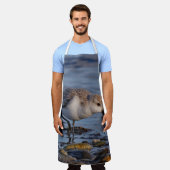 かわいいサンダーリングサンドパイパーストロールズウントリービーチ エプロン (着用した状態)