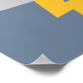 かわいいサンダー&稲妻クラウド ポスター (角)