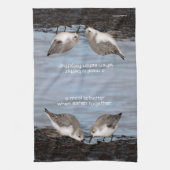 かわいいサンドリングサンピパーズ共有お食事 キッチンタオル (縦)