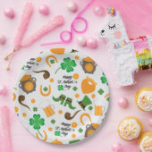 かわいいサンパディの日アイルランド風の模様 ペーパープレート (パーティー)