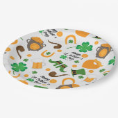 かわいいサンパディの日アイルランド風の模様 ペーパープレート (アングル)