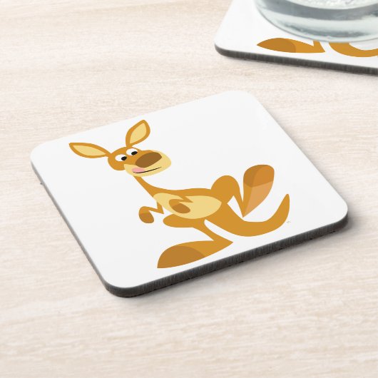 かわいいサンピングカートンカンガルーCoasters Set コースター (左側)