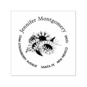 かわいいサンフラワーブーケ新鮮&サマリー セルフインキングスタンプ (デザイン)