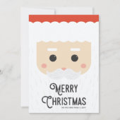 かわいいサンモダンタ顔メリークリスマス シーズンカード (正面)