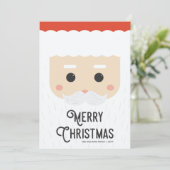 かわいいサンモダンタ顔メリークリスマス シーズンカード (スタンド正面)