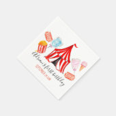 かわいいサーカスカリバルキッドパーティーナプキン スタンダードカクテルナプキン (角)