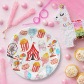 かわいいサーカスカーニバルフェスティバル子供たちパーティー ペーパープレート (パーティー)