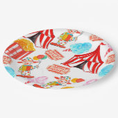 かわいいサーカスカーニバルフェスティバル子供たちパーティー ペーパープレート (アングル)