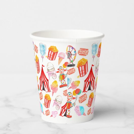 かわいいサーカスカーニバルフェスティバル子供たちパーティー 紙コップ (右)