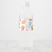 かわいいサーカスカーニバル誕生日ボトルラベル ペットボトルラベル (裏面)