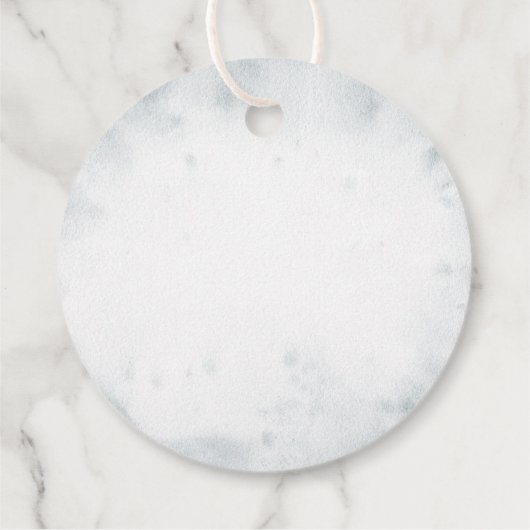 かわいいサーカス動物ベビーシャワーサークルメッセージカード フェイバータグ (裏面)