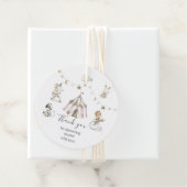 かわいいサーカス動物ベビーシャワーサークルメッセージカード フェイバータグ (インサイチュ)