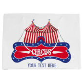かわいいサーカス愛好家のパーティー ラージペーパーバッグ (正面)