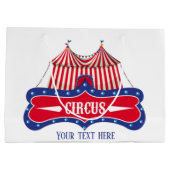 かわいいサーカス愛好家のパーティー ラージペーパーバッグ (裏面)