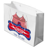 かわいいサーカス愛好家のパーティー ラージペーパーバッグ (裏面アングル)