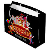 かわいいサーカス愛好家パーティー追加文字 ラージペーパーバッグ (裏面アングル)