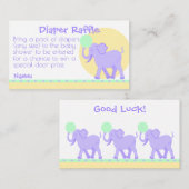 かわいいサーカス ニュートラル ベビーシャワー おむつラッフル エンクロージャーカード (正面/裏面)