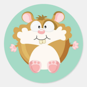 かわいいサークルハムスター ラウンドシール