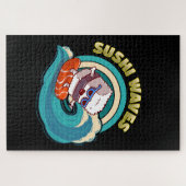 かわいいサーフィンかわいいすし ジグソーパズル (横)