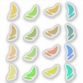 かわいいサーフィンウォータースポーツ シール (正面)